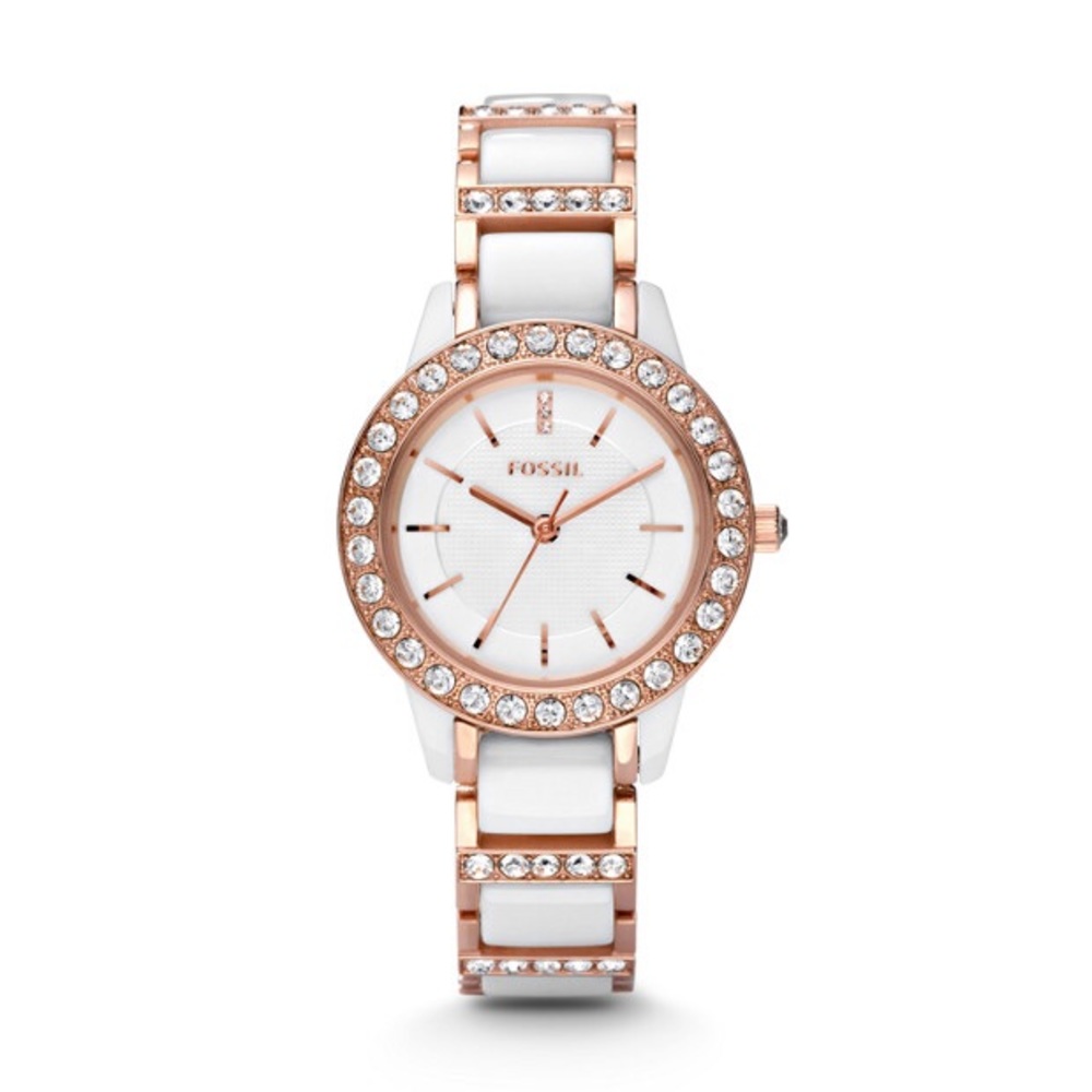 Fossil rose-tone watch